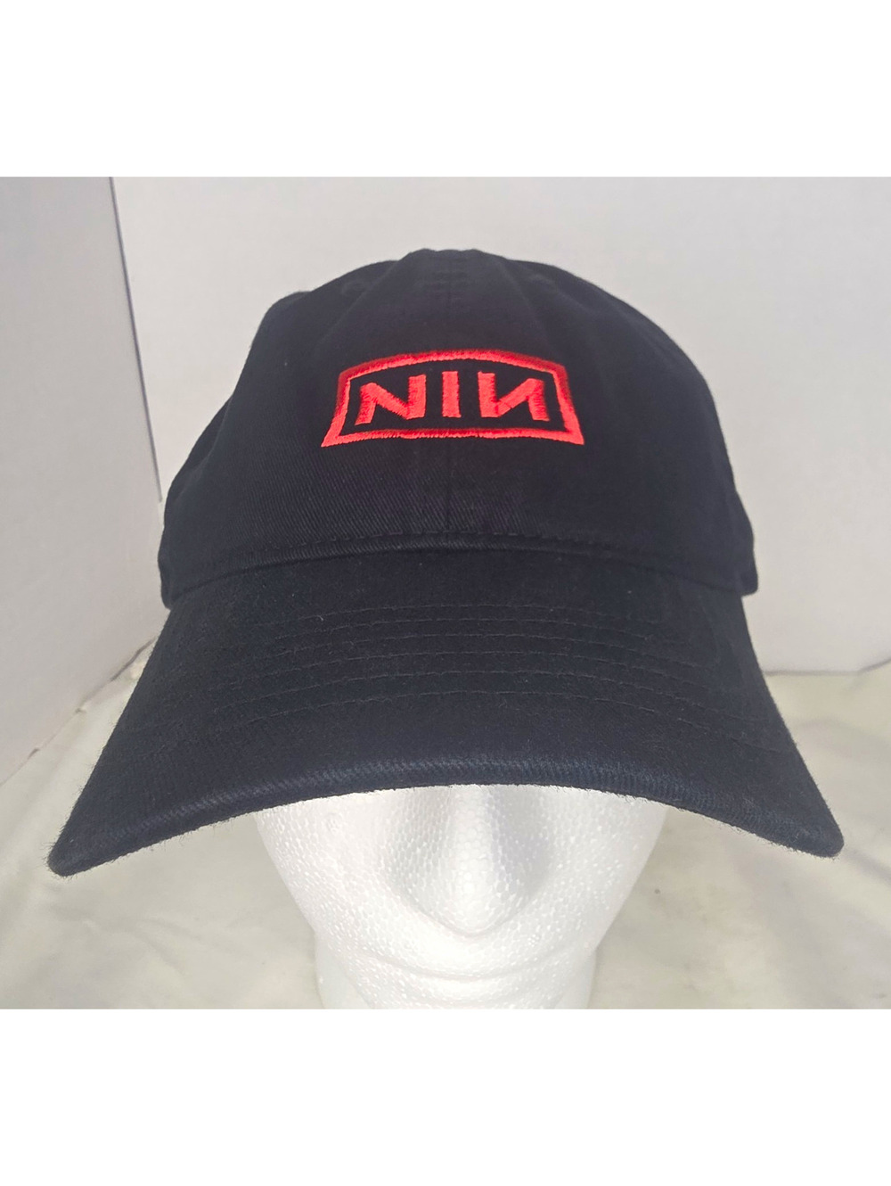 Nine Inch Nails NIN Black Red Logo Hat Adjustable Strapback Band Music Cap